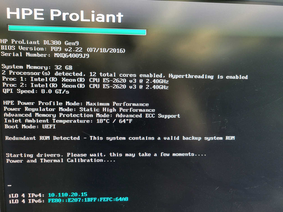 HP ProLiant DL380 Gen9 -2x Xeon E5-2620 v3 32GB DDR4 P440ar 2x500W PSU %