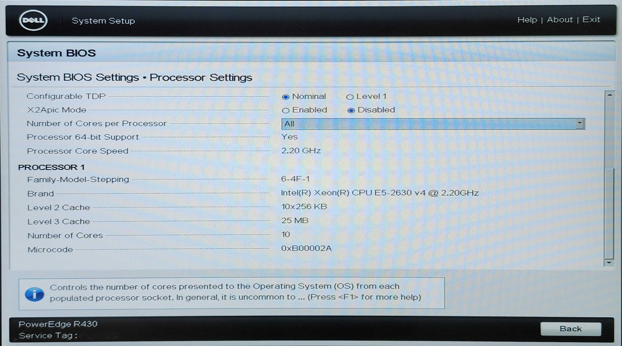 Dell PE R430 1U 8x2.5", Xeon E5-2630 v4 2.20GHz, 16GB DDR4, H730 Mini