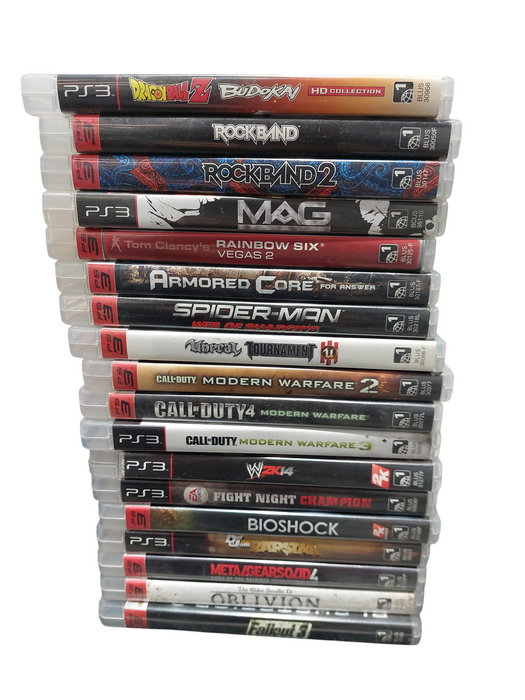 Bundle of PS3 Game System(Parts) & 28Games VariousTitles 22-Other 6-Sports  =