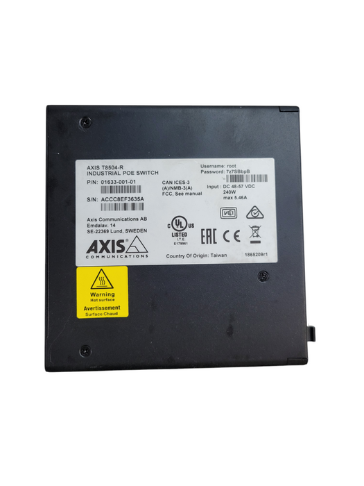 AXIS T8504-R INDUSTRIAL POE SWITCH (1633-001-01) Q%