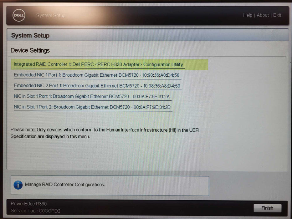 Dell PowerEdge R330 | Xeon E3-1220 v5 @3.50GHz, H330 2.5" No RAM $