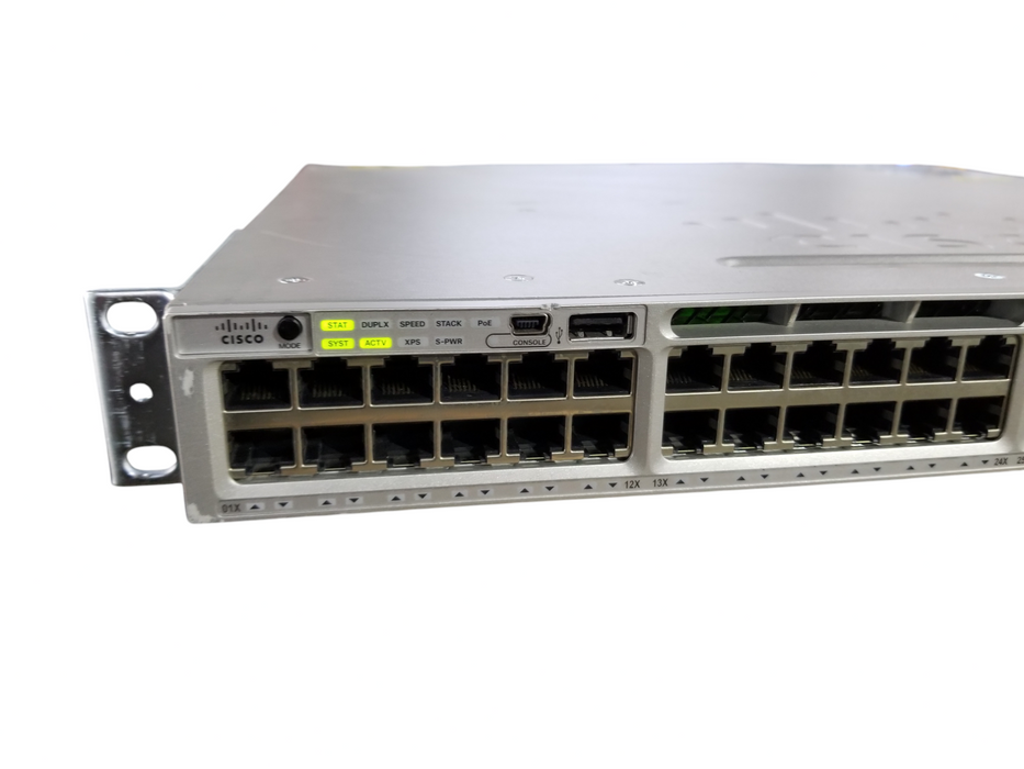 Cisco WS-C3850-48P 48 Port Gigabit PoE+ Switch w/ C3850-NM-4-1G 2x715W PSU