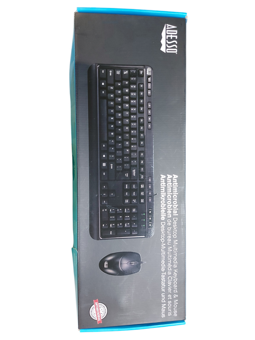 Adesso AKB-132CB-FR Black USB Wired Keyboard and Mouse