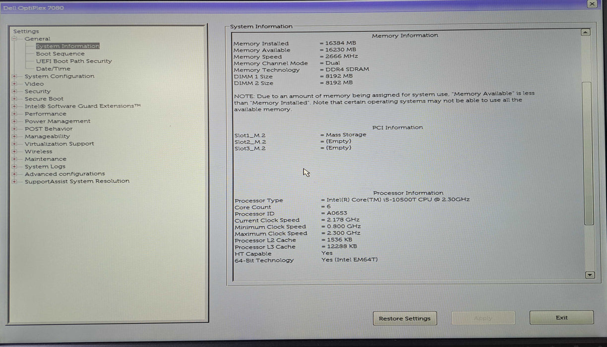 Dell OptiPlex 7080 Micro | Intel Core i5-10500T, 16GB DDR4, 512GB NVMe )