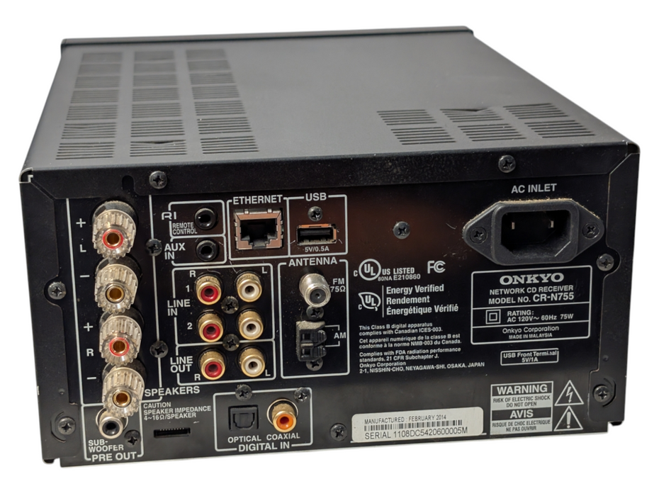ONKYO CR-N755 Networked CD Hi-Fi Receiver Amplifier  -
