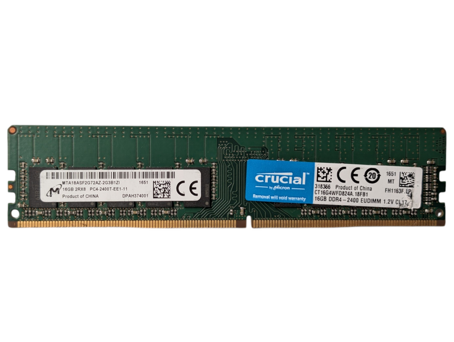 16GB DDR4 Workstation Unbuffered ECC RAM Memory PC4-2400T-E Assorted Brands Q-