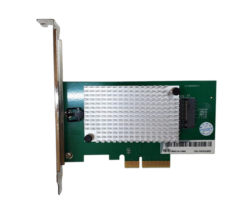 Lenovo PCIe x4 to M.2 SSD Riser Card With Heat Sink FRU P/N: 01AJ832