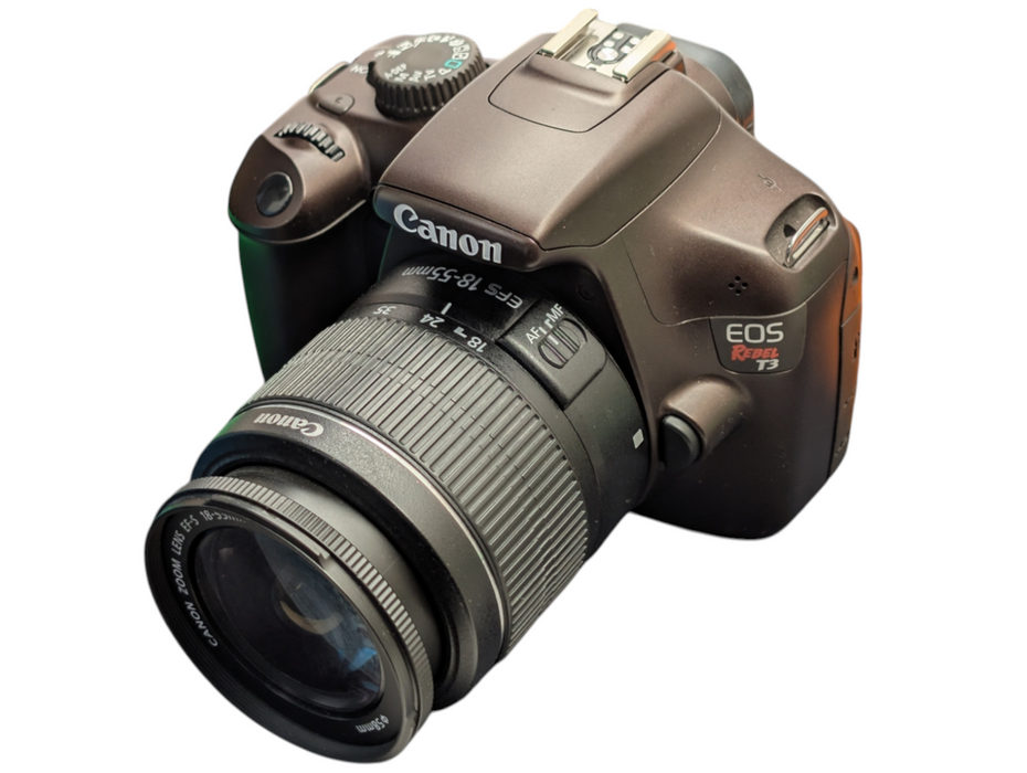Canon EOS Rebel T3 12MP DSLR Camera Zoom Lens EF-S 18-55m 1:3.5-5.6 III  Q-