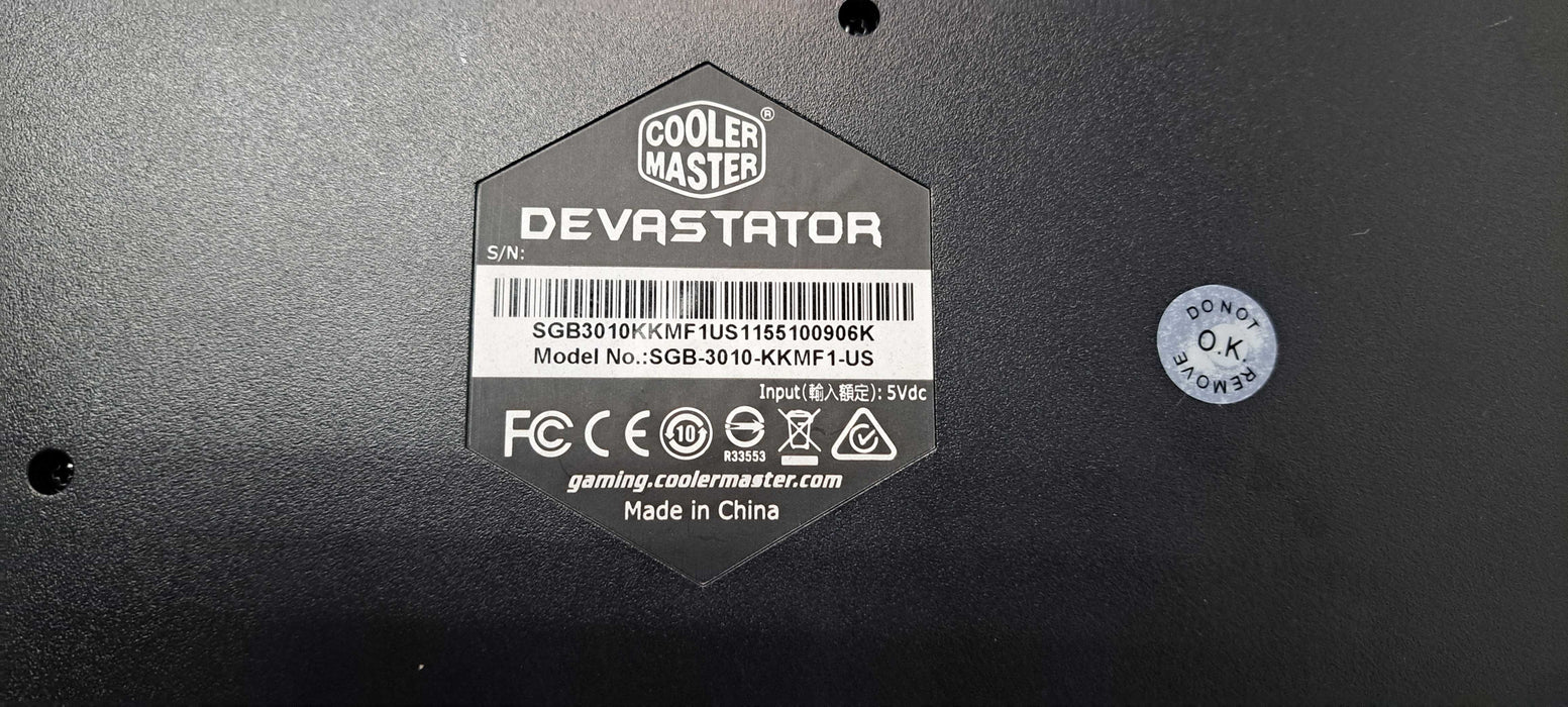 CM Cooler Master SGB-3010-KKMF1-US CM Storm Devastator Keyboard
