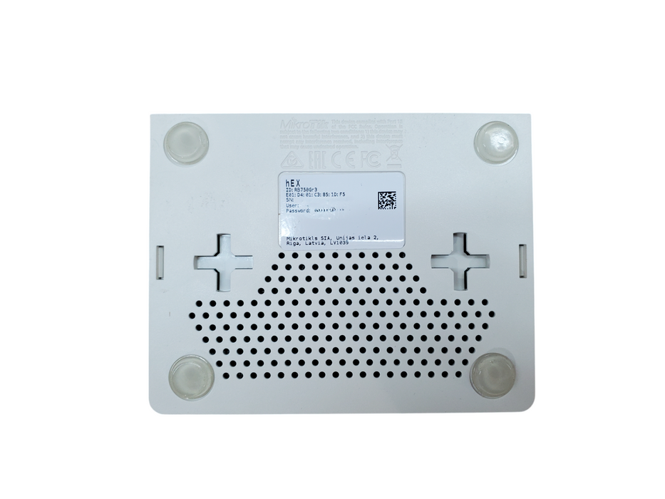 Mikrotik hEX RB750Gr3 5-port Ethernet Gigabit Router w/ Adapter