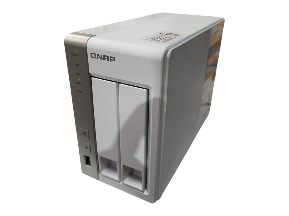 QNAP TS-231, 2 Bay NAS with 2x 1TB HDDs, No Power adapter