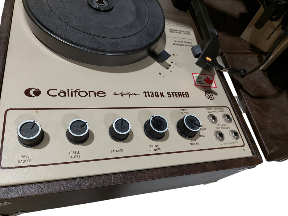 Califone 1130 K Stereo Record Player All in One with Speakers  =