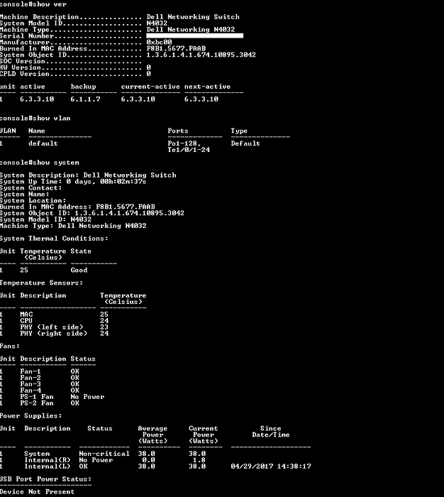 Dell PowerConnect N4032 24-Port Gigabit Ethernet Managed Switch
