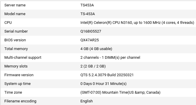 QNAP TS-453A 4-Bay NAS, Celeron N3160 1.60GHz, 4GB RAM w/ 4x 1TB HDDs !