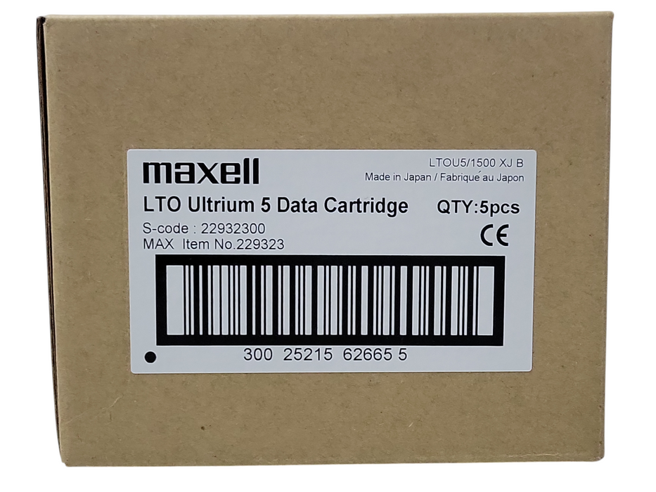 Lot of 5x New Maxell LTO Ultrium 5 Data Cartridge 1.5TB/3TB Q_