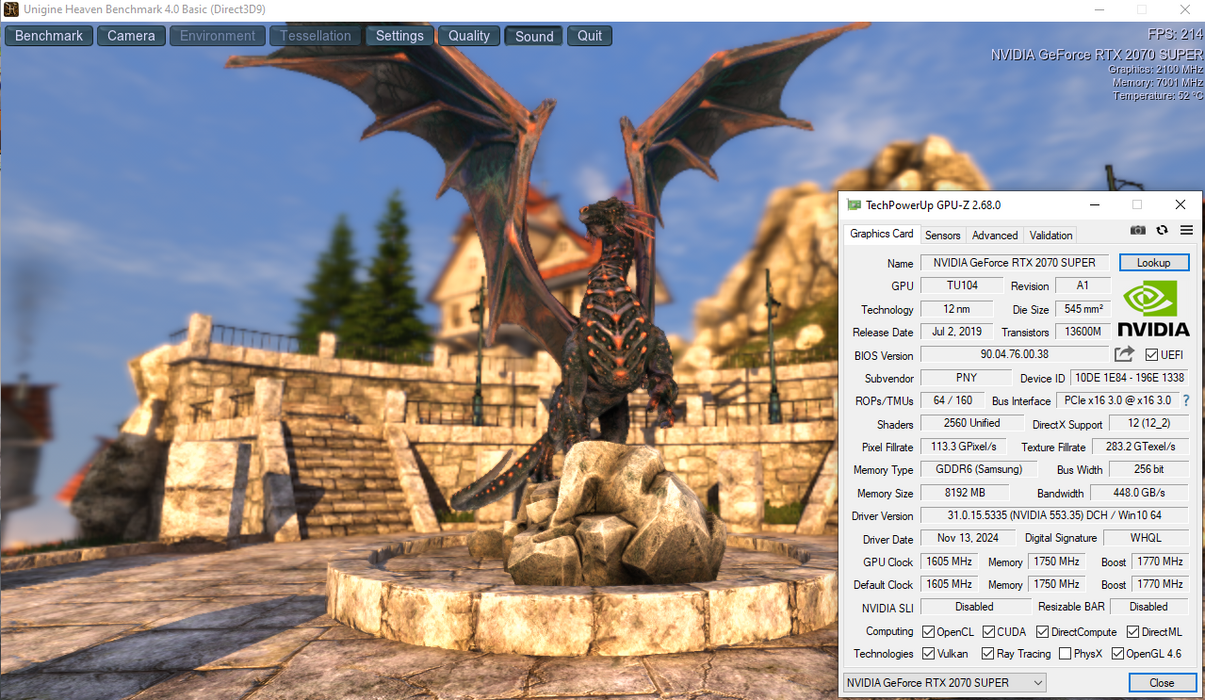PNY GeForce RTX 2070 Super 8GB GDDR6 Graphics Card