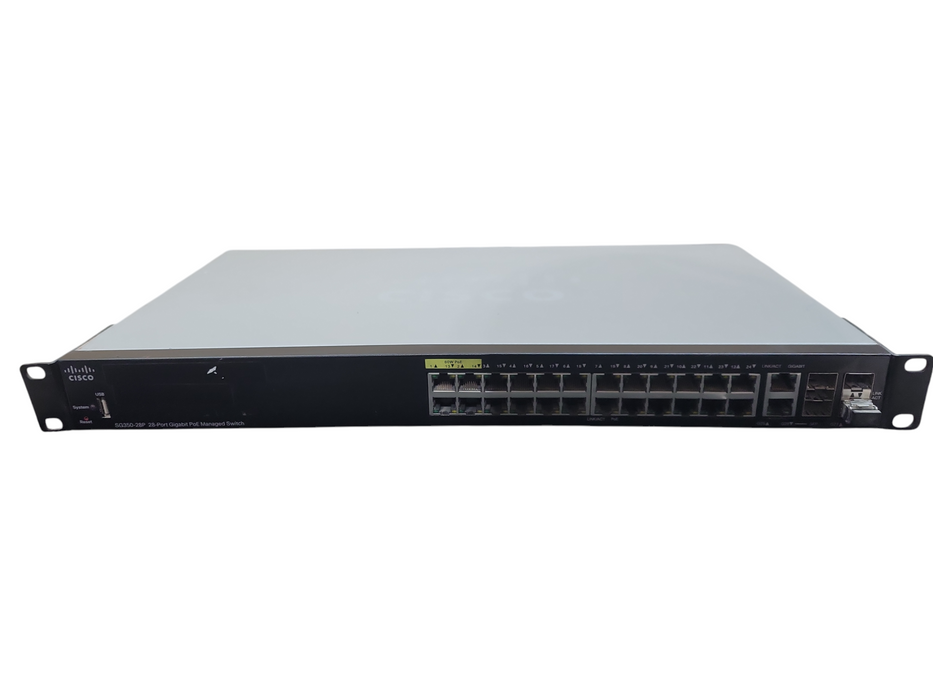Cisco SG350-28P-K9 V04 | 28-Port Gigabit PoE Managed Switch | 4x SFP !