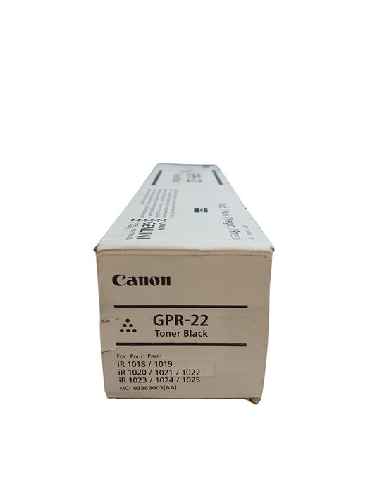 Genuine Canon GPR-22 (0386B003) Toner Cartridge, Black 8.4K Yield