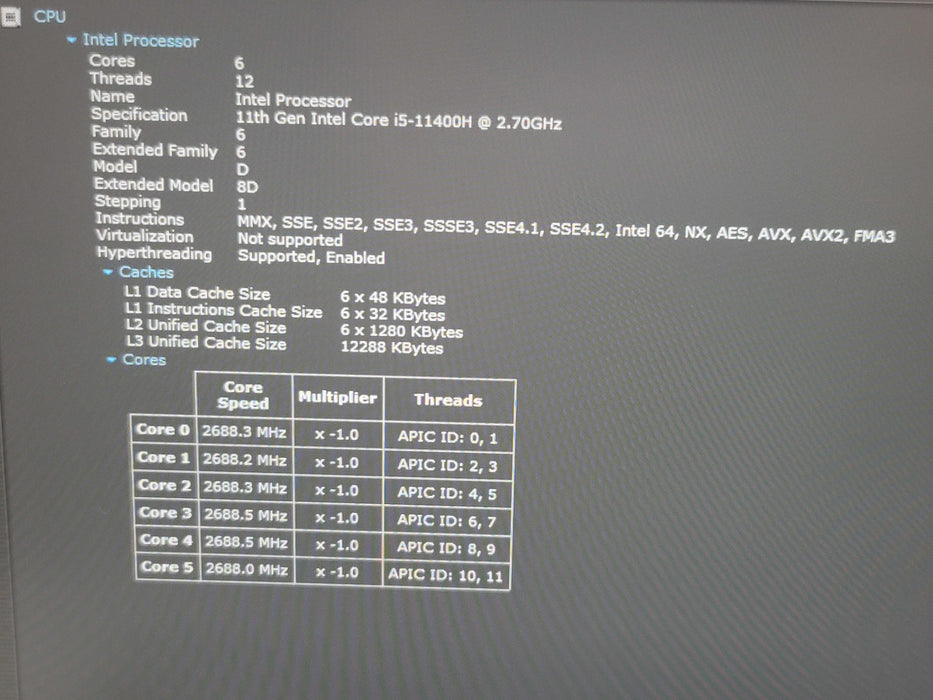 Lenovo ThinkBook 15p G2 ITH i5-11400H 16GB DDR4 GTX 1650 512GB NVMe β Lap200