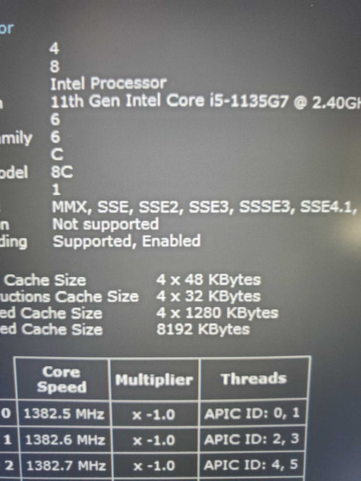 Dell Latitude 5420 Core i5-1135G7@2.40GHz 16GB RAM 256GB NVME READ  Lap200