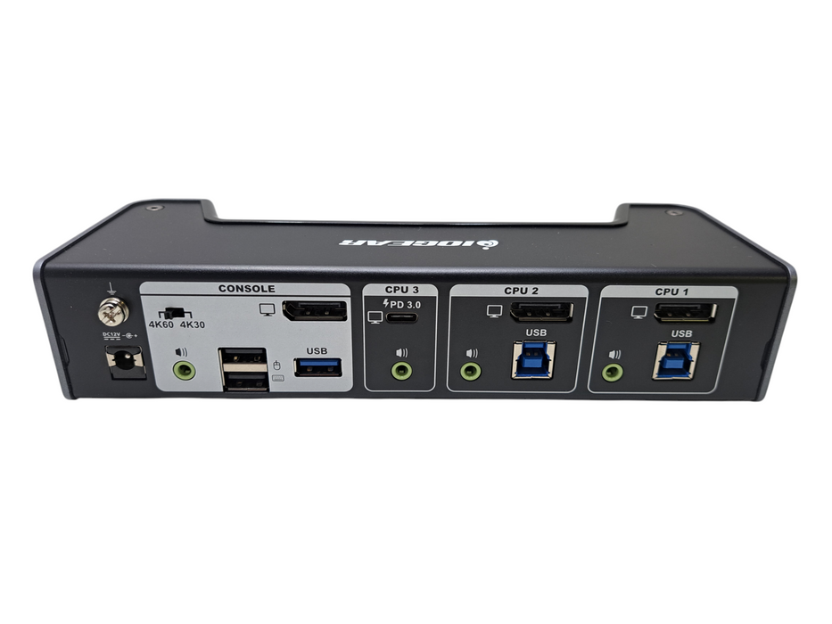 IOGEAR 3-Port 4K USB-C and DisplayPort KVMP Switch with Power Delivery )