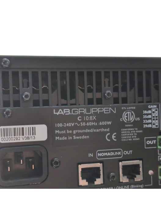 Lab.Gruppen C 10:8X 600W Power Amplifier  -