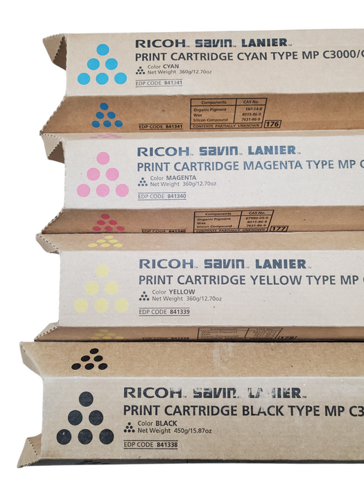 Lot 4x Ricoh Savin Lanier C3000 Toner  CMYK - New Open Box