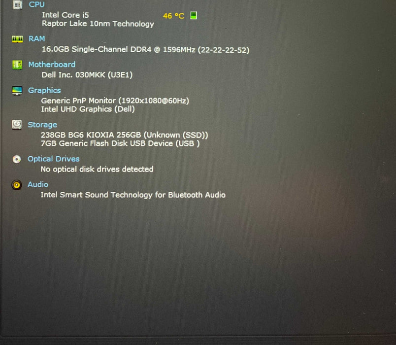 Dell Latitude 5440 Core i5-1345U@1.60GHz 16GB RAM 256GB SSD READ  Lap200
