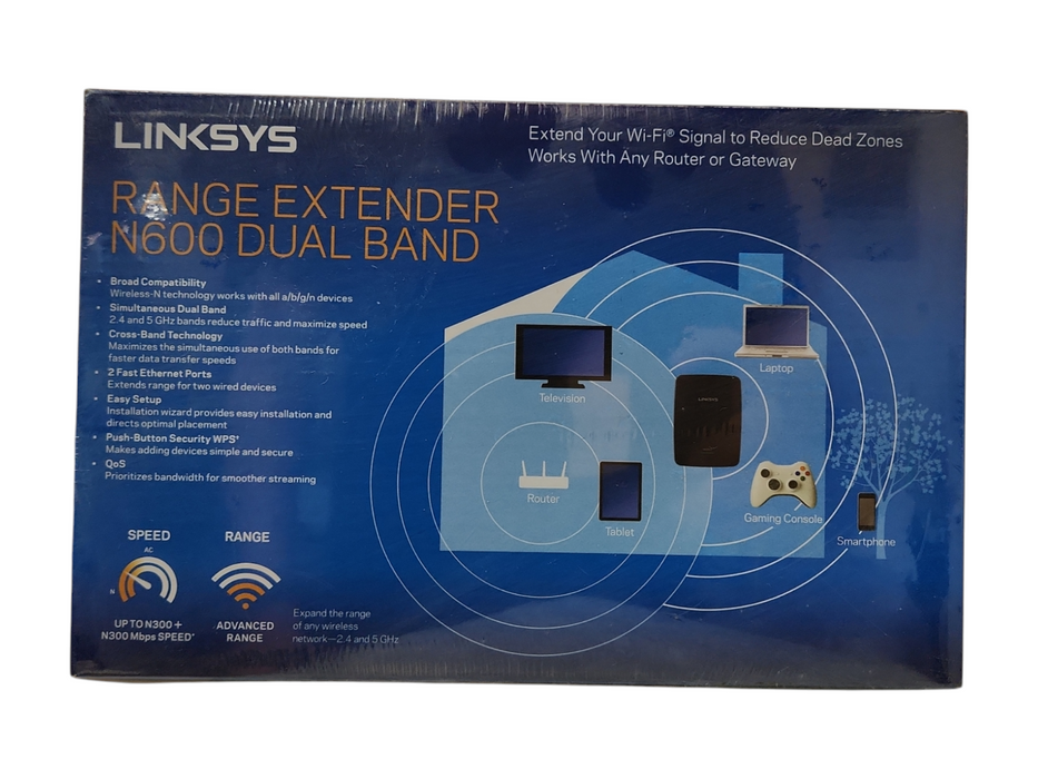 *NEW SEALED* Cisco LinkSys RE2000 Dual Band Wireless-N Range Extender Q