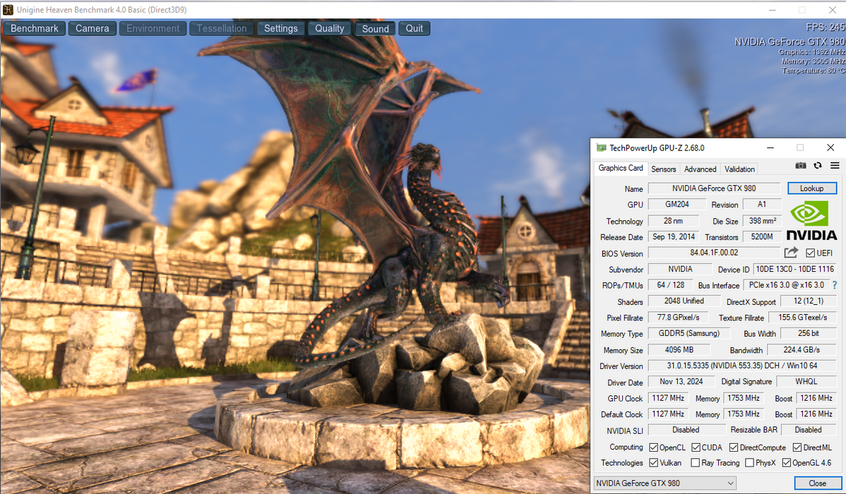 PNY NVIDIA GeForce GTX 980 4GB Founders Edition GDDR5 Graphics Card GPU