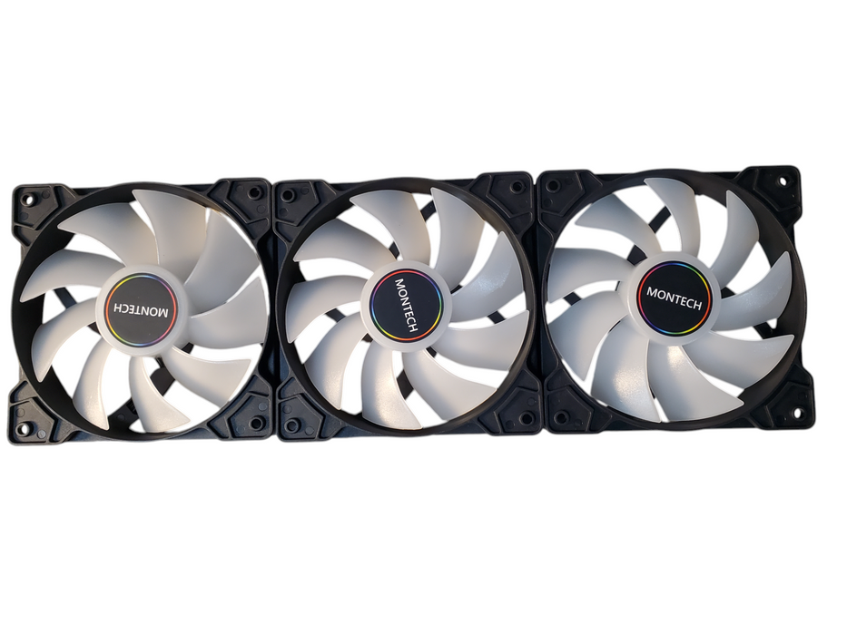 PC Case Fans Montech 12V 0.2A/2.52W X5-X121400-BFRGB 3x Case Fans