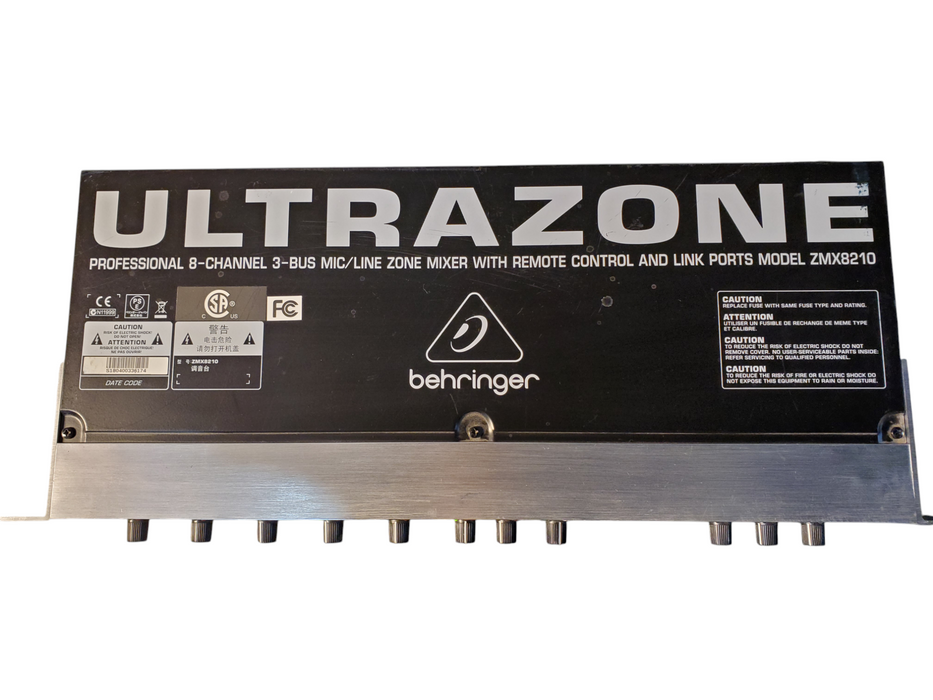 Behringer ZMX 8210 UltraZone Professional 8-Channel 3-Bus Mic/Line Mixer
