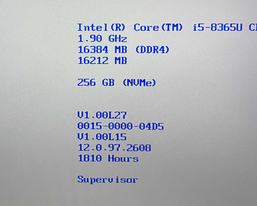 Panasonic ToughBook FZ-55 TOUCH i5-8365U 16GB RAM 256GB SSD 1810Hrs. READ!