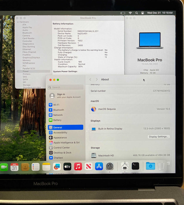Apple MacBook Pro 13" M2 2022 16GB RAM 512GB SSD LCD Defects READ!