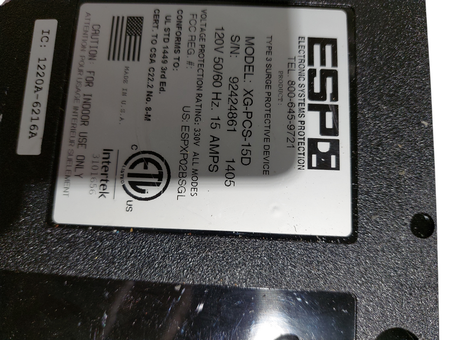 ESP Energy Intelligence Model: XG-PCS-15D Power Conditioning Systems  Q=