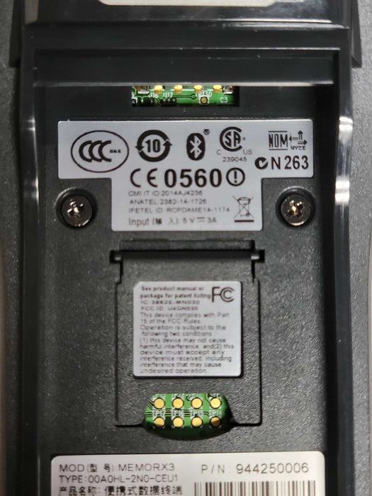 Lot of 2x Datalogic Memor X3 Barcode Scanners w/ 1x Single Slot Dock, READ _