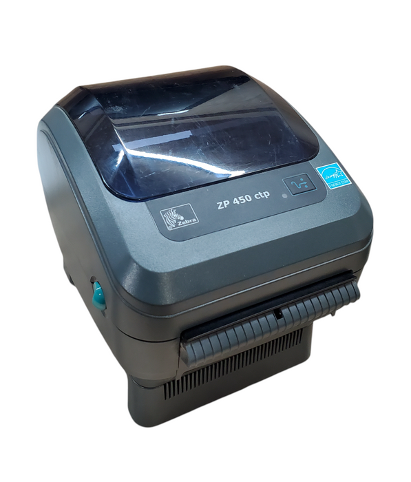 Zebra ZP 450 ctp Thermal Label Printer w/ Power Base | ZP450-0502-0004A