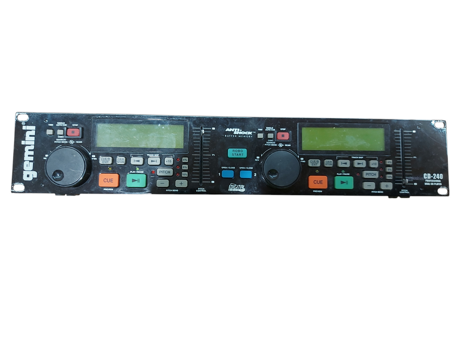 Vintage 90s Gemini CD-240 Professional DJ Dual CD Anti-Shock Remote Unit