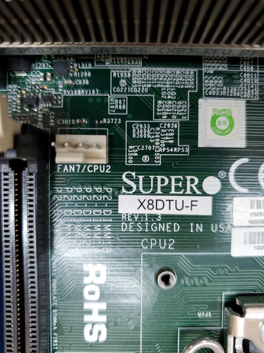 SuperMicro X8DTU-F Motherboard, 1x Xeon E5520, 24GB DDR3 - No HDD