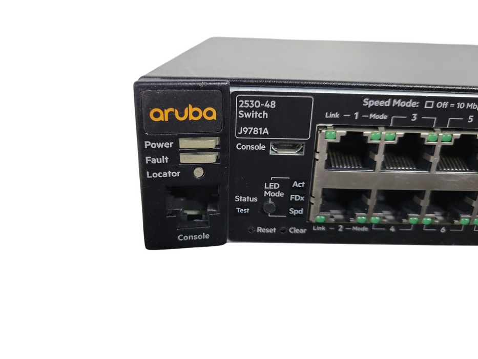 Aruba J9781A 2530-48 48 Port FE 2 RJ45 1G 2 SFP 1G Network Switch !
