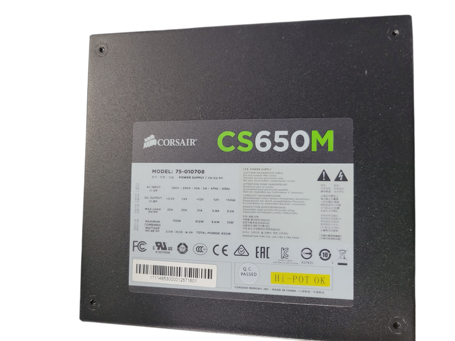 Corsair CS650M 75-010708 650W Modular ATX PSU Power Supply  Q