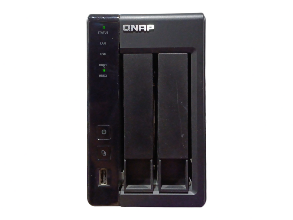QNAP TS-219P II Network Attached Storage 4TB (2x 2TB) HDD, No AC Adapter
