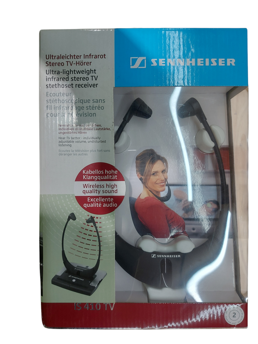 Sennheiser IS 410 TV Stereo Infrared Receiver Sound Boost EUC