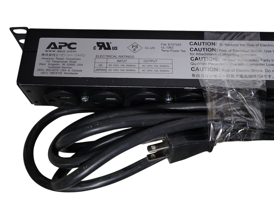 APC AP9562, Basic Rack PDU 1U Power Distribution Unit 120V _