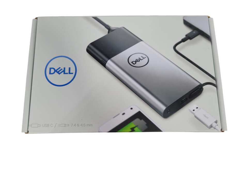 Dell Hybrid 45W Adapter + 43Wh Power Bank PH45W17-AA USB-C 4.5mm & 7.4mm barr !