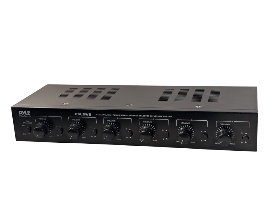 Pyle PSLSW6 6 Channel Speaker Selector Switch Multi Zone A B -