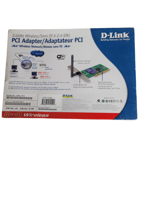 LOT 3x 2.4GHz Wireless LAN PCI Card DWL-510