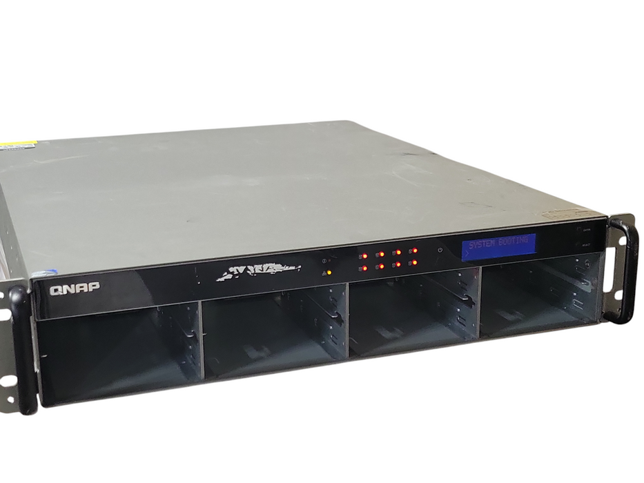 QNAP TS-859U-RP+ 8 BAY Network attached storage. 2x PSU, No HDD/Caddies, READ _