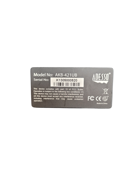 Adesso Industrial Compact Scissor-Switch Touchpad Keyboard AKB-421UB