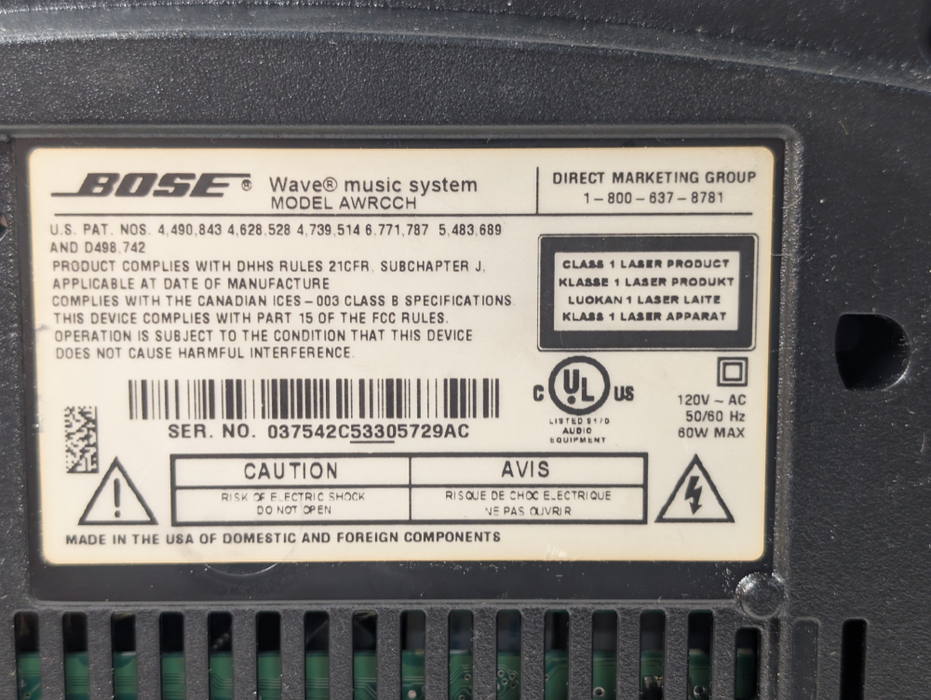 BOSE wave Music System AWRCCH Please READ  -